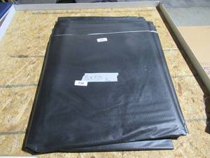 lot 146 image: NEW Vinyl Tarp Remnant - 8 x 55  Black  White Vinyl tarp - 9 oz. Lightweight Duty