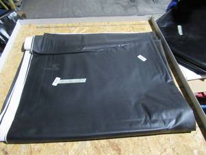 lot 153 image: NEW Vinyl Tarp Remnant - 5 x 36  Black  White Vinyl tarp - 13 oz. Midweight Duty