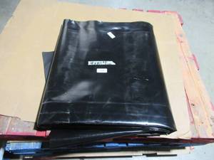 lot 156 image: NEW Vinyl Tarp Remnant - 4 x 101  Black  Black Vinyl tarp - 20 oz. Heavyweight Duty