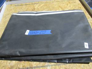 lot 157 image: NEW Vinyl Tarp - 12 x 20  Black  White Vinyl tarp - 10 oz. Medium Lightweight Duty