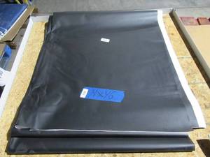 lot 158 image: NEW Vinyl Tarp Remnant - 4 x 46  Black  White Vinyl tarp - 13 oz. Midweight Duty
