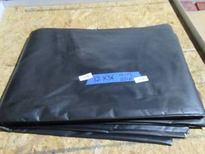 lot 159 image: NEW Vinyl Tarp - 12 x 36  Black  White Vinyl tarp - 10 oz. Medium Lightweight Duty