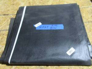 lot 160 image: NEW Vinyl Tarp - 12 x 24  Black  White Vinyl tarp - 10 oz. Medium Lightweight Duty