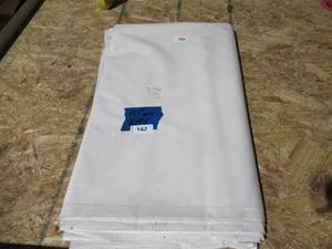 lot 162 image: NEW Vinyl Tarp Remnant - 8 x 16  White  White Vinyl tarp - 13 oz. Midweight Duty