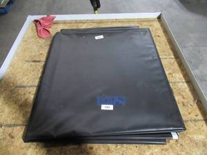 lot 165 image: NEW Vinyl Tarp - 16 x 19  Black  White Vinyl tarp - 13 oz. Midweight Duty