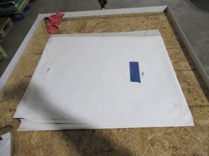 lot 166 image: NEW Vinyl Tarp Remnant - 8 x 10  Black  White Vinyl tarp - 8 oz. Lightweight Duty