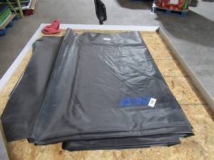 lot 169 image: NEW Vinyl Tarp Remnant - 6 x 90  Black  White Vinyl tarp - 8 oz. Lightweight Duty