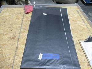 lot 173 image: NEW Vinyl Tarp Remnant - 6 x 12  Black  White Vinyl tarp - 13 oz. Midweight Duty