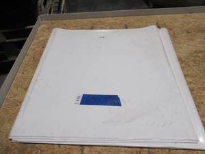lot 175 image: NEW Vinyl Tarp Remnant - 4 x 17  White  White Vinyl tarp - 20 oz. Heavyweight Duty