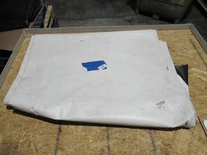 lot 176 image: NEW Vinyl Tarp Remnant - 5 x 60  Black  White Vinyl tarp - 13 oz. Midweight Duty
