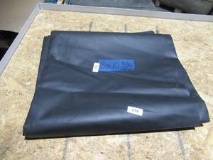 lot 178 image: NEW Vinyl Tarp Remnant - 8 x 10  Black  Black Vinyl tarp - 20 oz. Heavyweight Duty