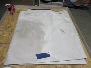 lot 179 image: NEW Vinyl Tarp - 10 x 18  Black  White Vinyl tarp - 13 oz. Midweight Duty