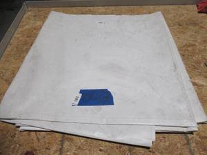 lot 181 image: NEW Vinyl Tarp Remnant - 8 x 16  White  White Vinyl tarp - 13 oz. Midweight Duty