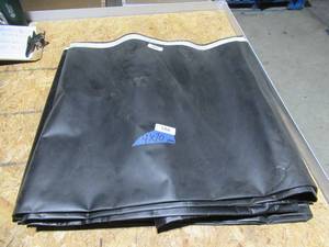 lot 186 image: NEW Vinyl Tarp Remnant - 4 x 70  Black  White Vinyl tarp - 13 oz. Midweight Duty