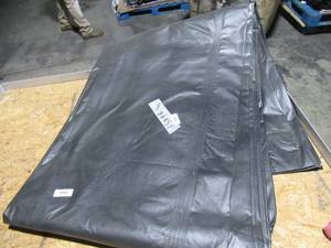 lot 191 image: NEW Vinyl Tarp - 15 x 48  Black  White Vinyl tarp - 7 oz. Lightweight Duty