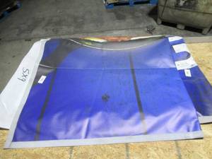 lot 195 image: 5 x 9 7 oz. Black Vinyl Tarp w Advertisement  Reused Billboard  7 mil Lightweight Duty - NO CHANNELS