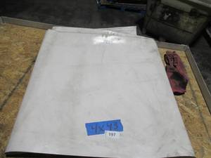 lot 197 image: NEW Vinyl Tarp Remnant - 4 x 43  White  White Vinyl tarp - 20 oz. Heavyweight Duty