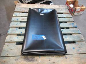 lot 202 image: NEW Vinyl Tarp Remnant - 10 x 11  Black  Black Vinyl tarp - 20 oz. Heavyweight Duty