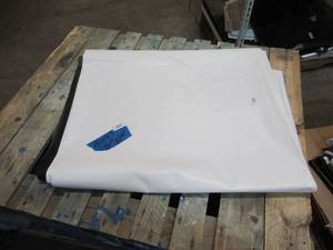 lot 207 image: NEW Vinyl Tarp - 10 x 25  Black  White Vinyl tarp - 13 oz. Midweight Duty