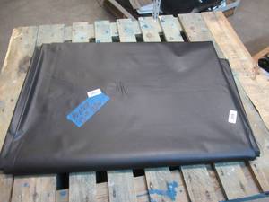 lot 209 image: NEW Vinyl Tarp - 10 x 29  Black  White Vinyl tarp - 13 oz. Midweight Duty