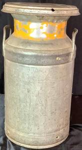 lot 70 image: Vintage Ewald Bros. -59 Minneapolis MN Milk Can with Lid