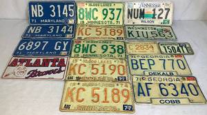 lot 99 image: Collection of Vintage License Plates