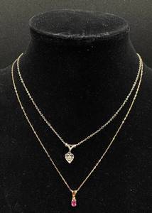 lot 10 image: Two 14 KT Gold Necklaces