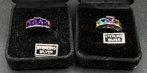 lot 159 image: Two Sterling Silver Cocktail Rings