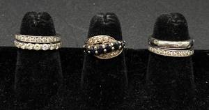lot 162 image: Collection of 5 Sterling Silver .925 Rings Size 6