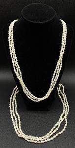 lot 182 image: Pair of 3-Layered Pearl Necklaces