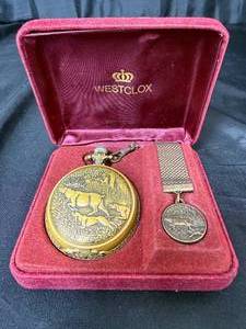 lot 188 image: Vintage Westclox Mechanical Hunter Pocket Watch in Original Box