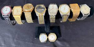 lot 189 image: Collection of Mens Wristwatches - Timex, Armitron, Geneva, Seiko, Lucerne, Bennett and Swiss Army