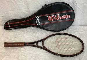 lot 115 image: Wilson Sting 2 Tennis Racket - Graphite Large Head with Case 4.5 L4 Grip