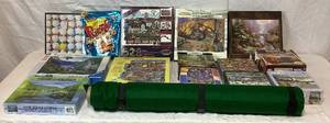 lot 119 image: Giant Jigsaw Puzzle Collection with Roll Up Mat