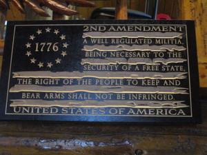 lot 63 image: 2nd Amendment Wood Sign 12x22