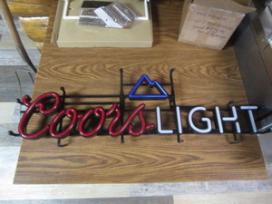lot 99 image: Coors Light LED Sign 10x36 (missing chord)