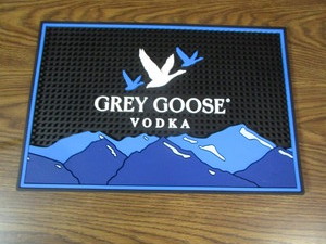 lot 116 image: Grey Goose Vodka Bar Mat 11 12x17 12