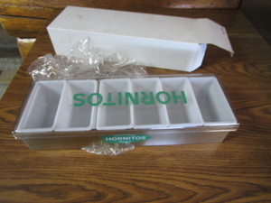 lot 118 image: (New) Stainless Steel Bar Condiment Tray5 12x18x4
