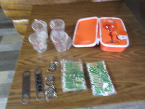 lot 133 image: Drink Umbrellas, Drink Glasses, Bottle Openers