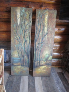 lot 167 image: (2) Large Wall Hangings 20x70