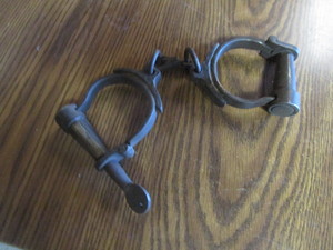 lot 197 image: Folsom Prison Handcuffs