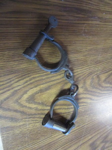 lot 198 image: Folsom Prison Handcuffs