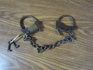 lot 199 image: Alcatraz Prison Handcuffs