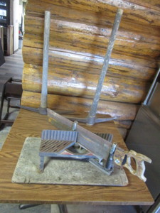 lot 235 image: Pick Axes & Miter Saw