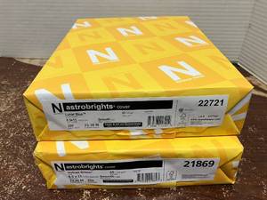 lot 13 image: Astrobrights Blue and Green Cover Stock