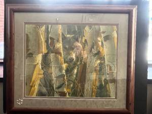 lot 9 image: Signed & Numbered Limited Edition Framed Wolf Artwork 211600