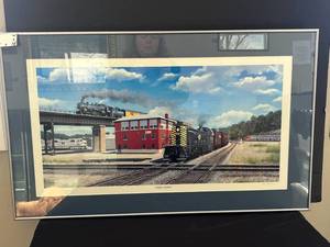 lot 14 image: Steel Dawn Limited Edition Framed Train Art Print, Signed and Numbered 106500