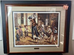 lot 17 image: Jim Daly Signed Limited Edition Print The Ice Man Framed 30x36