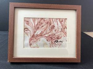 lot 22 image: Signed Ayse Balci Tree of Life Distorted Mixed Media 5x7 Artwork in Frame