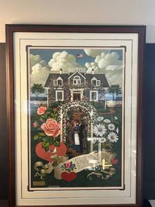 lot 50 image: Charles Wysocki Limited Edition Print Home Is My Sailor 15362500 Framed 36x26 w COA Documentation